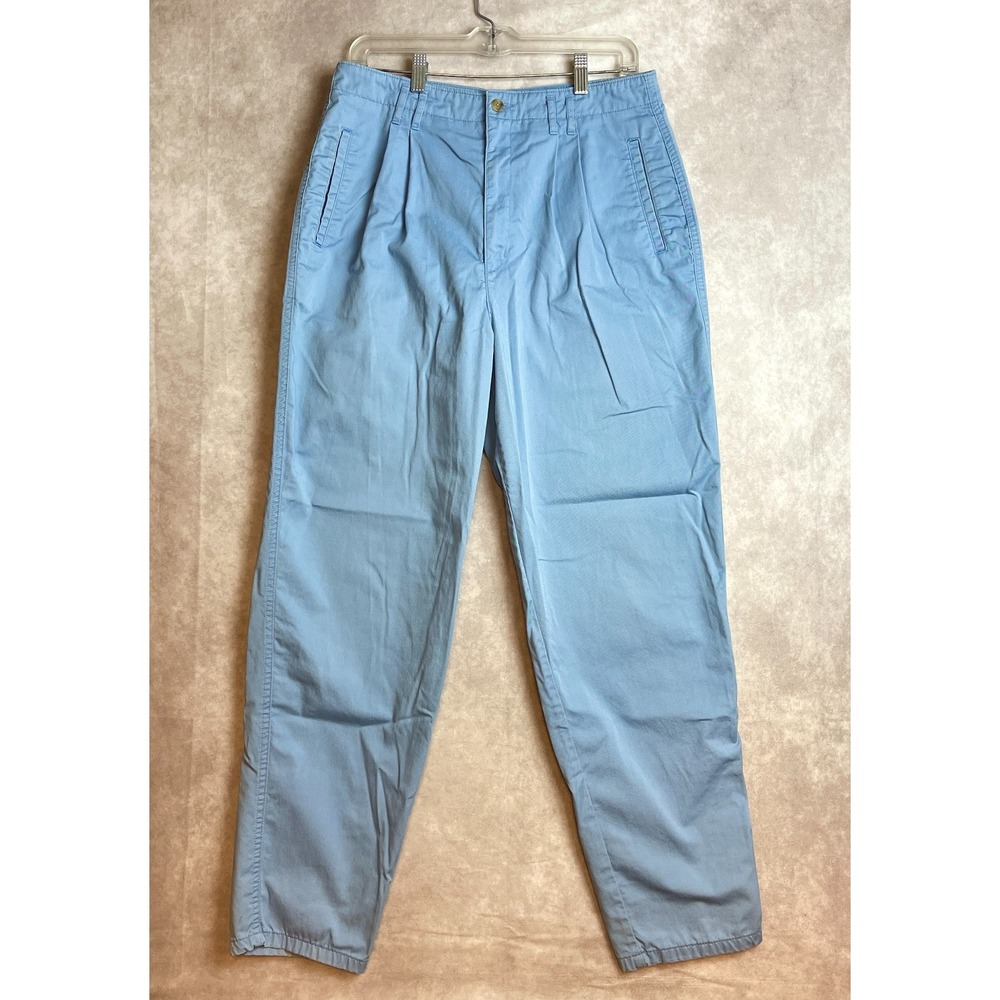 VINTAGE Dockers Pants Womens 30x29 Light Blue Chino Pleated (Tag Size 14) 90s